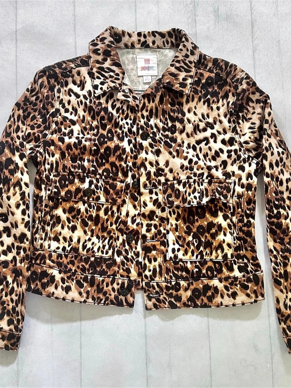 LuLaRoe Leopard Print Utility Jacket Size Small Like New